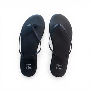 Shade & Shore Black Flip Flops